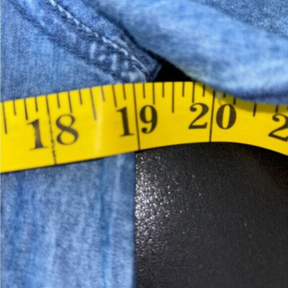 MPH Collection Denim Dress Womens M Coastal Cowgirl Western Ranch Barn Dance - Picture 3 of 11